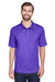 UltraClub 8210/8210T Mens Cool & Dry Moisture Wicking Short Sleeve Polo Shirt Purple Model Front