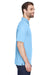 UltraClub 8210/8210T Mens Cool & Dry Moisture Wicking Short Sleeve Polo Shirt Columbia Blue Model Side