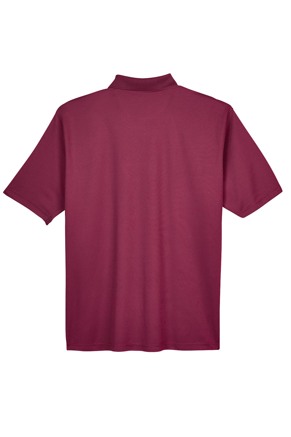 UltraClub 8210/8210T Mens Cool & Dry Moisture Wicking Short Sleeve Polo Shirt Maroon Flat Back