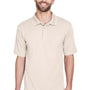 UltraClub Mens Cool & Dry Moisture Wicking Short Sleeve Polo Shirt - Stone