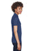 UltraClub 8210L Womens Cool & Dry Moisture Wicking Short Sleeve Polo Shirt Navy Blue Model Side