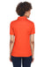 UltraClub 8210L Womens Cool & Dry Moisture Wicking Short Sleeve Polo Shirt Orange Model Back