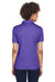 UltraClub 8210L Womens Cool & Dry Moisture Wicking Short Sleeve Polo Shirt Purple Model Back