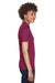 UltraClub 8210L Womens Cool & Dry Moisture Wicking Short Sleeve Polo Shirt Maroon Model Side