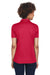 UltraClub 8210L Womens Cool & Dry Moisture Wicking Short Sleeve Polo Shirt Cardinal Red Model Back