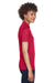 UltraClub 8210L Womens Cool & Dry Moisture Wicking Short Sleeve Polo Shirt Cardinal Red Model Side