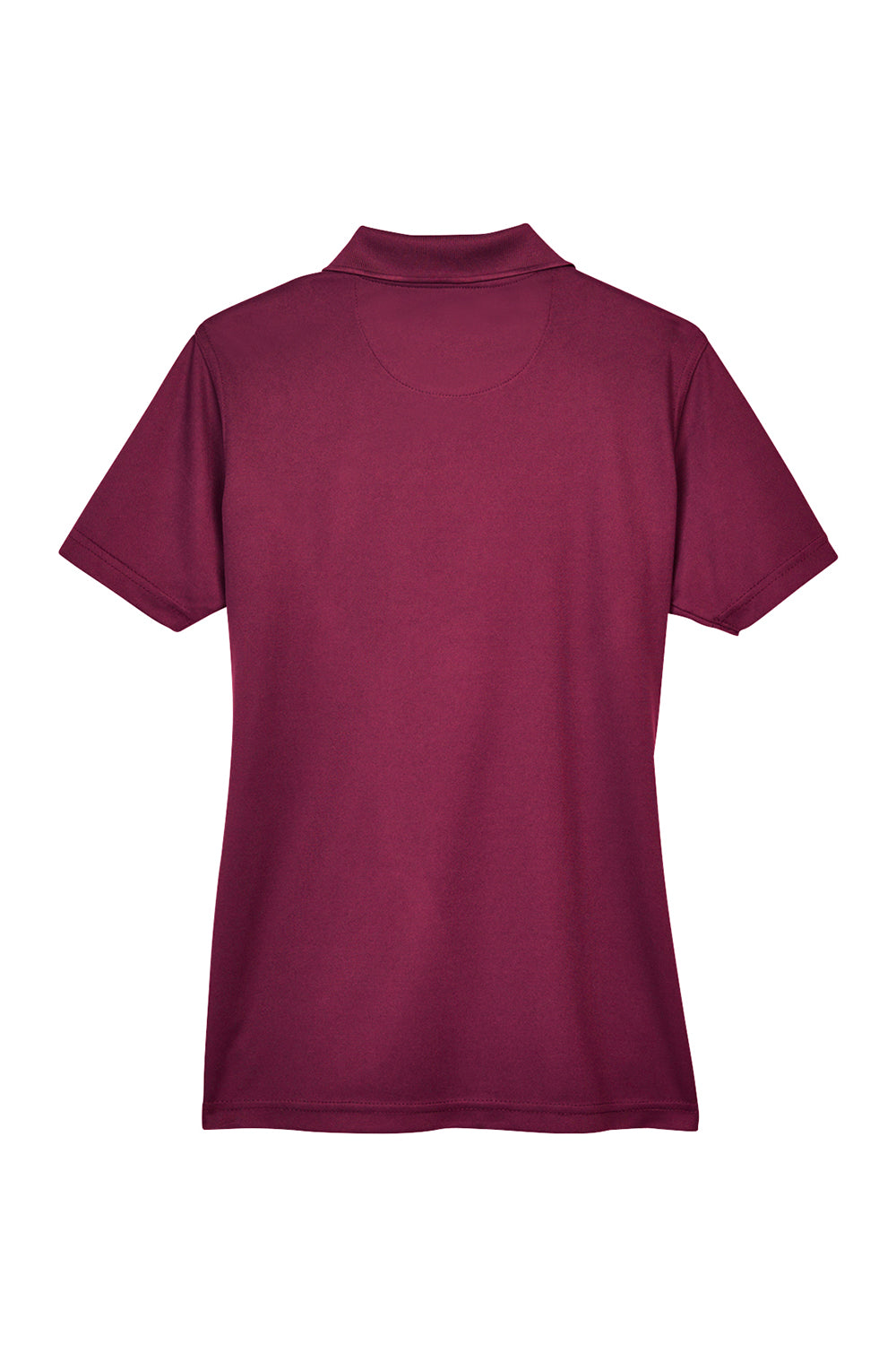 UltraClub 8210L Womens Cool & Dry Moisture Wicking Short Sleeve Polo Shirt Maroon Flat Back