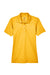 UltraClub 8210L Womens Cool & Dry Moisture Wicking Short Sleeve Polo Shirt Gold Flat Front