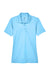 UltraClub 8210L Womens Cool & Dry Moisture Wicking Short Sleeve Polo Shirt Columbia Blue Flat Front