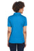 UltraClub 8210L Womens Cool & Dry Moisture Wicking Short Sleeve Polo Shirt Pacific Blue Model Back