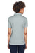 UltraClub 8210L Womens Cool & Dry Moisture Wicking Short Sleeve Polo Shirt Silver Grey Model Back