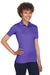 UltraClub 8210L Womens Cool & Dry Moisture Wicking Short Sleeve Polo Shirt Purple Model 3q