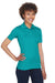 UltraClub 8210L Womens Cool & Dry Moisture Wicking Short Sleeve Polo Shirt Jade Green Model 3q