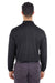 UltraClub 8210LS Mens Cool & Dry Moisture Wicking Long Sleeve Polo Shirt Black Model Back