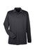 UltraClub 8210LS Mens Cool & Dry Moisture Wicking Long Sleeve Polo Shirt Black Flat Front