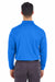 UltraClub 8210LS Mens Cool & Dry Moisture Wicking Long Sleeve Polo Shirt Royal Blue Model Back