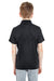 UltraClub 8210Y Youth Cool & Dry Moisture Wicking Short Sleeve Polo Shirt Black Model Back