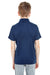 UltraClub 8210Y Youth Cool & Dry Moisture Wicking Short Sleeve Polo Shirt Navy Blue Model Back