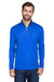 UltraClub 8230 Mens Cool & Dry Moisture Wicking 1/4 Zip Sweatshirt Kyanos Blue Model Front