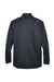 UltraClub 8230 Mens Cool & Dry Moisture Wicking 1/4 Zip Sweatshirt Black Flat Back