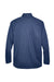 UltraClub 8230 Mens Cool & Dry Moisture Wicking 1/4 Zip Sweatshirt Navy Blue Flat Back