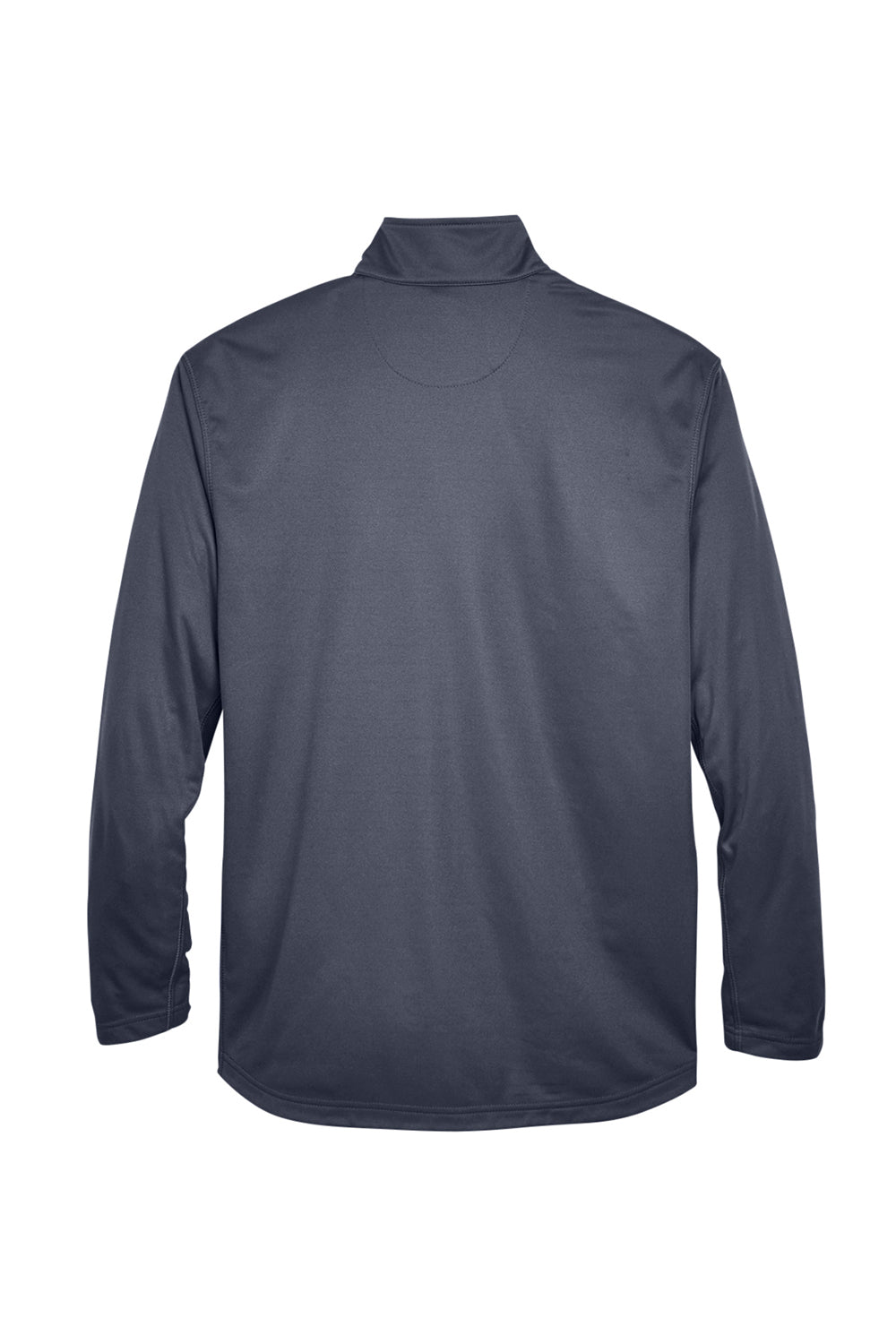 UltraClub 8230 Mens Cool & Dry Moisture Wicking 1/4 Zip Sweatshirt Charcoal Grey Flat Back