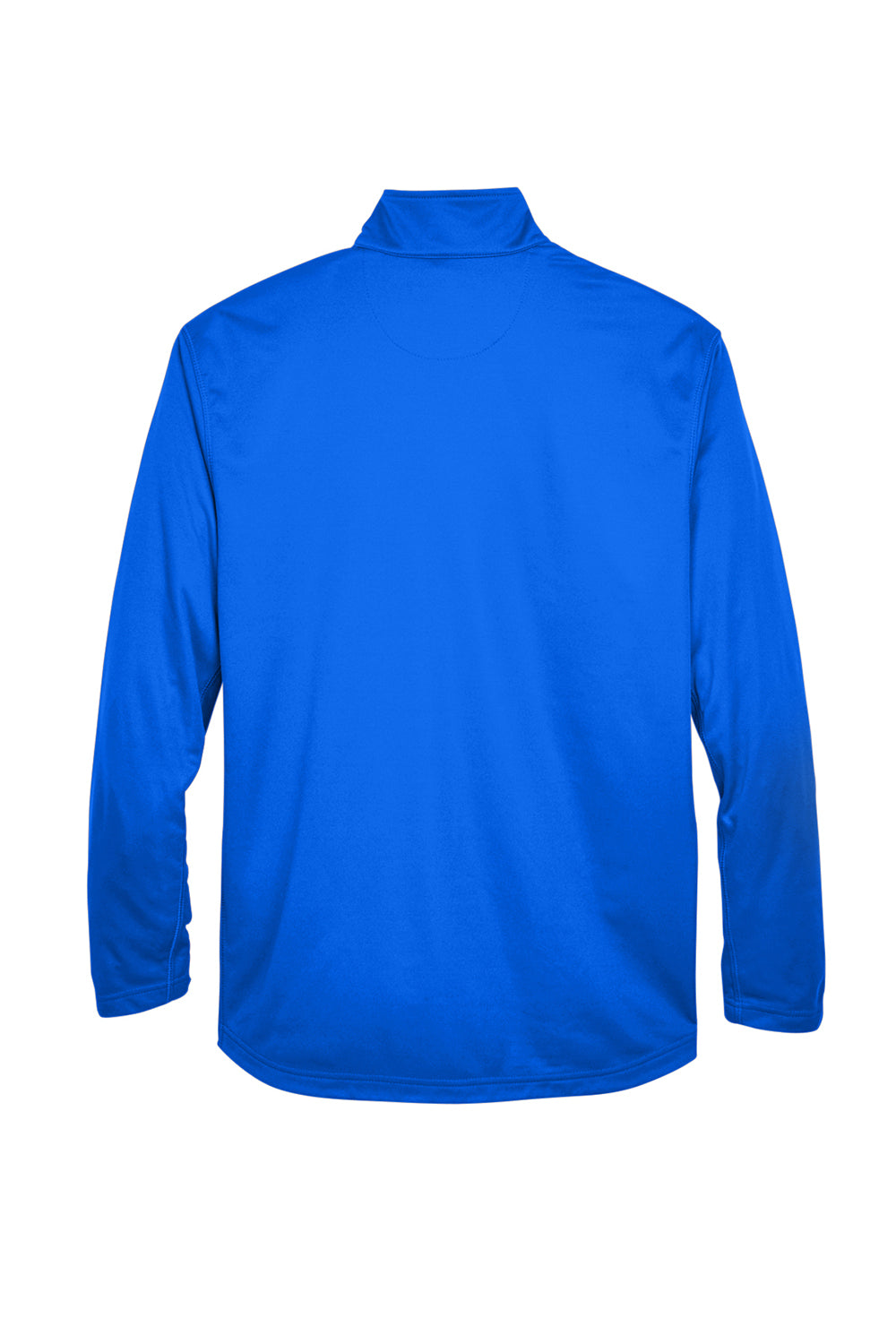 UltraClub 8230 Mens Cool & Dry Moisture Wicking 1/4 Zip Sweatshirt Kyanos Blue Flat Back