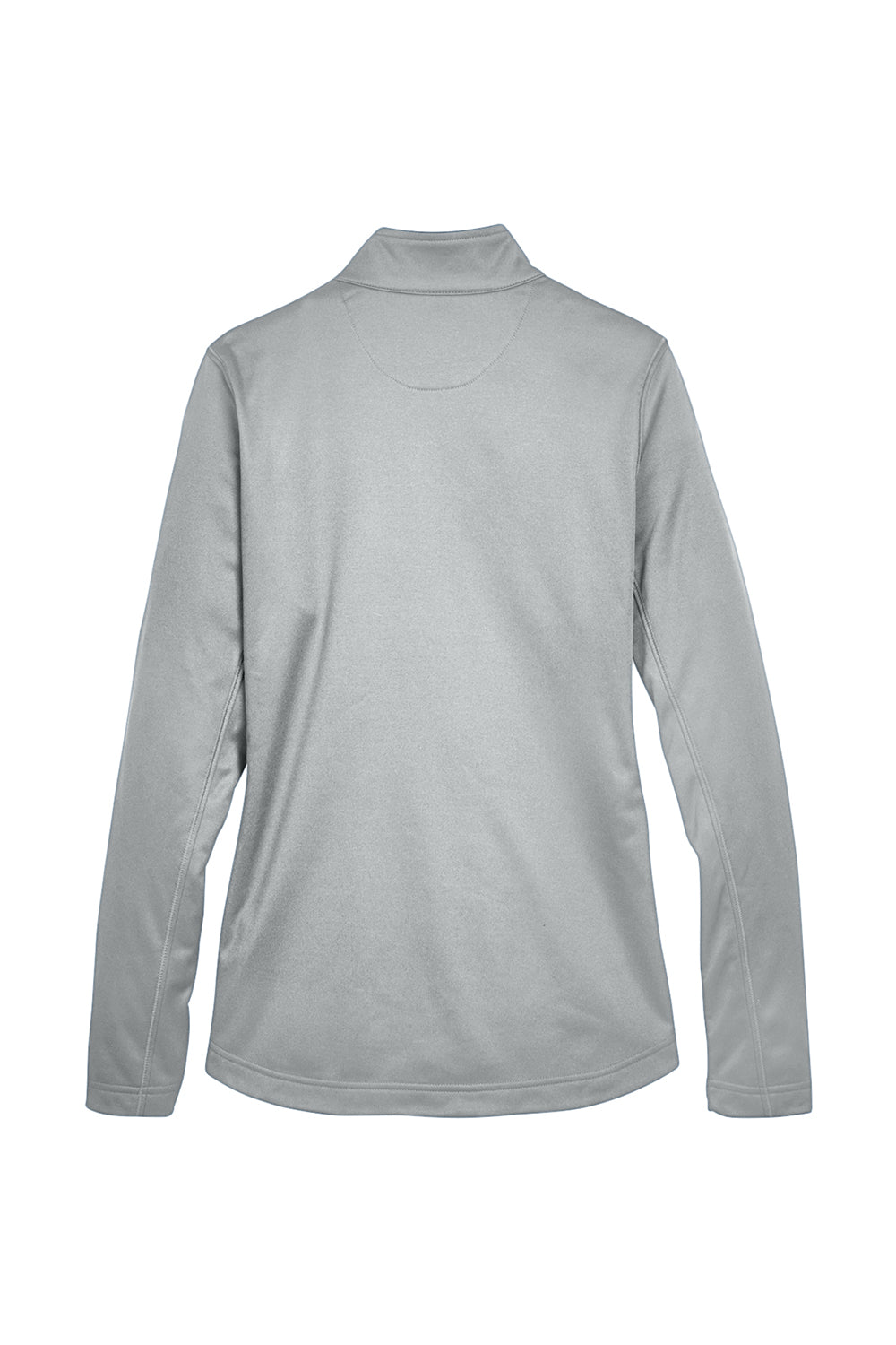 UltraClub 8230L Womens Cool & Dry Moisture Wicking 1/4 Zip Sweatshirt Grey Flat Back