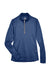 UltraClub 8230L Womens Cool & Dry Moisture Wicking 1/4 Zip Sweatshirt Navy Blue Flat Front