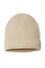 Atlantis Headwear MAPLE Mens Sustainable Finish Edge Cuffed Beanie Light Beige Flat Front