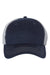 Sportsman 3100 Mens Contrast Stitch Mesh Back Hat Navy Blue/Grey Flat Front