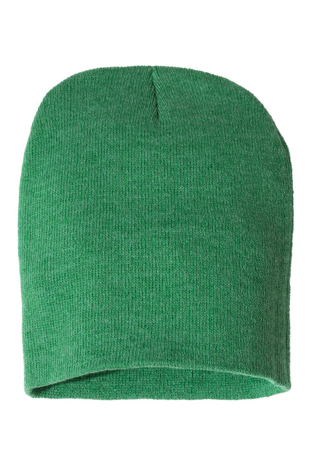 Sportsman SP08 Mens Beanie Heather Kelly Green Flat Front