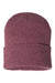 Sportsman SP12 Mens Solid Cuffed Beanie Heather Cardinal Red Flat Front