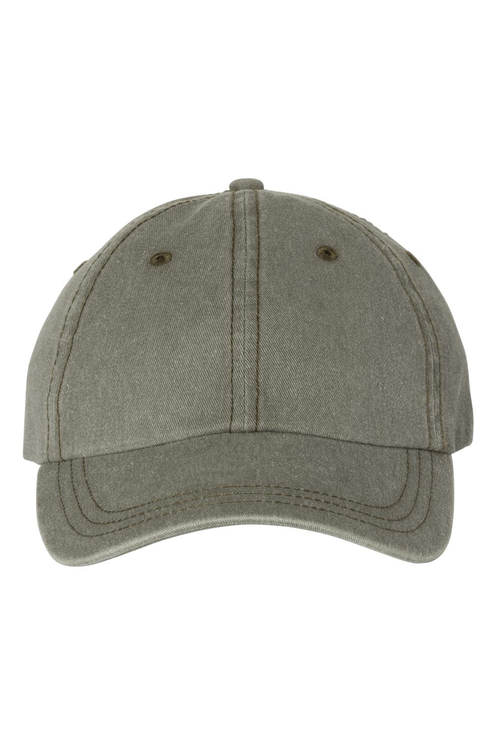 Sportsman SP500 Mens Pigment Dyed Hat Olive Green Flat Front