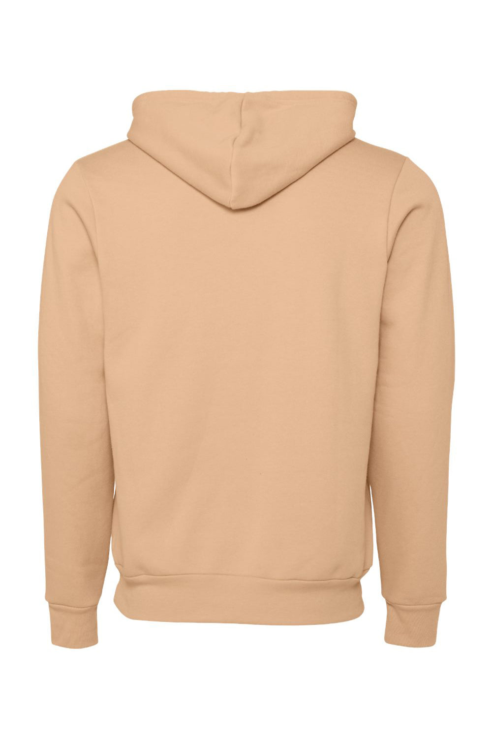 Bella + Canvas BC3719/3719 Mens Sponge Fleece Hooded Sweatshirt Hoodie Heather Sand Dune Flat Back