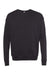 Bella + Canvas BC3945/3945 Mens Fleece Crewneck Sweatshirt DTG Black Flat Front