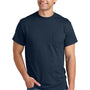 Gildan Mens DryBlend Moisture Wicking Short Sleeve Crewneck T-Shirt w/ Pocket - Navy Blue