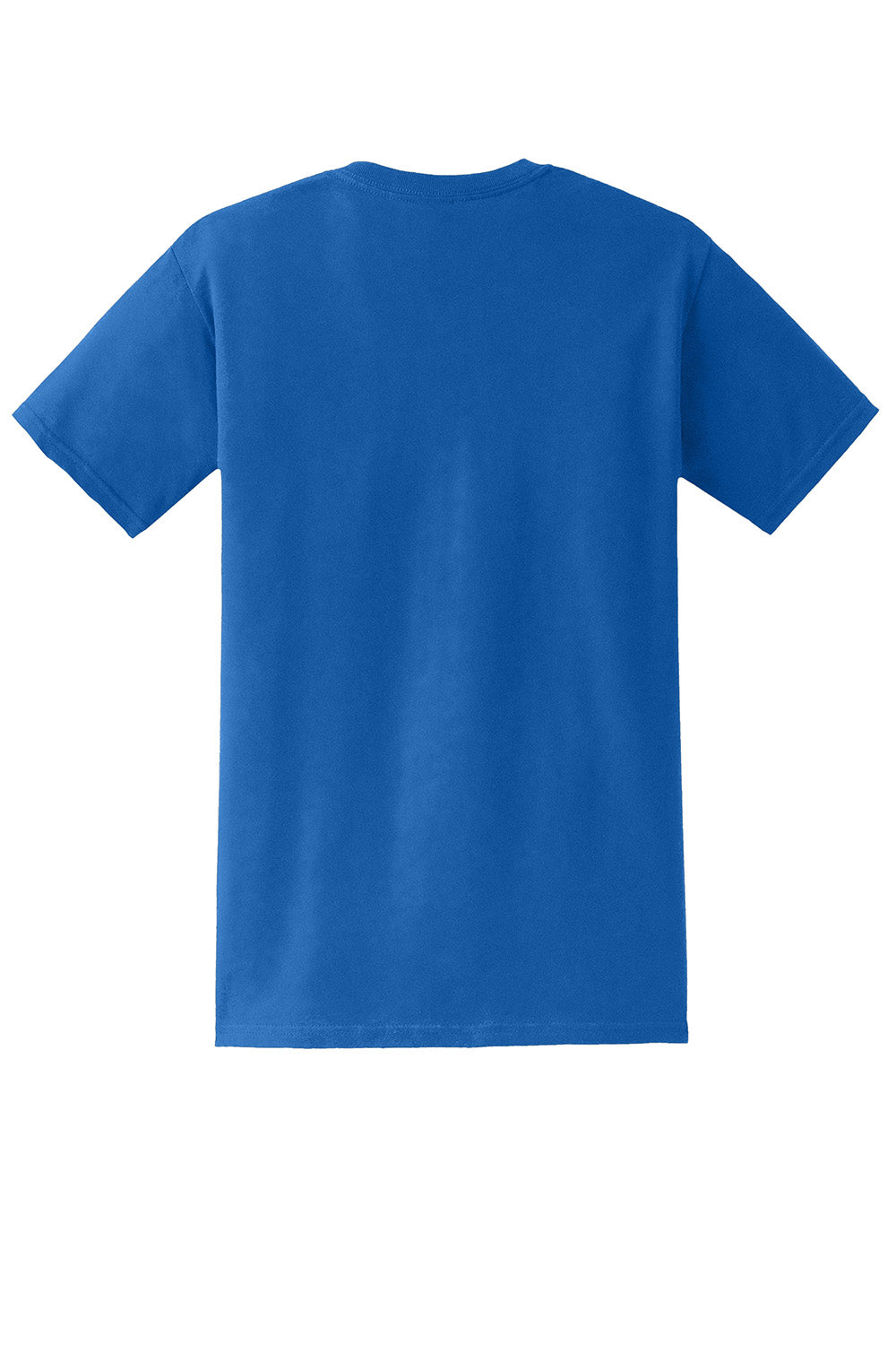 Gildan 8300/G830 Mens DryBlend Moisture Wicking Short Sleeve Crewneck T-Shirt w/ Pocket Royal Blue Flat Back