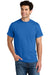 Gildan 8300/G830 Mens DryBlend Moisture Wicking Short Sleeve Crewneck T-Shirt w/ Pocket Royal Blue Model Front