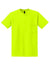 Gildan 8300/G830 Mens DryBlend Moisture Wicking Short Sleeve Crewneck T-Shirt w/ Pocket Safety Green Flat Front