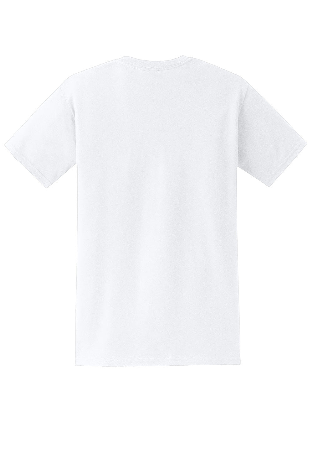 Gildan 8300/G830 Mens DryBlend Moisture Wicking Short Sleeve Crewneck T-Shirt w/ Pocket White Flat Back