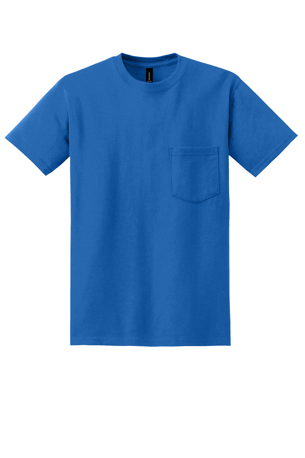 Gildan 8300/G830 Mens DryBlend Moisture Wicking Short Sleeve Crewneck T-Shirt w/ Pocket Royal Blue Flat Front