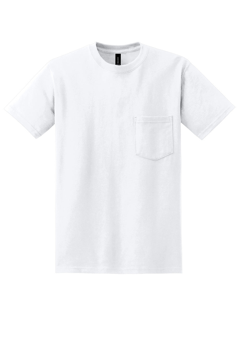 Gildan 8300/G830 Mens DryBlend Moisture Wicking Short Sleeve Crewneck T-Shirt w/ Pocket White Flat Front