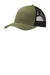 Port Authority C112 Adjustable Trucker Hat Olive Drab Green/Black Flat Front