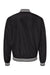 Independent Trading Co. EXP52BMR Mens Full Zip Bomber Jacket Black/White Flat Back