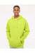 Independent Trading Co. IND4000 Mens Hooded Sweatshirt Hoodie Safety Yellow Model Front