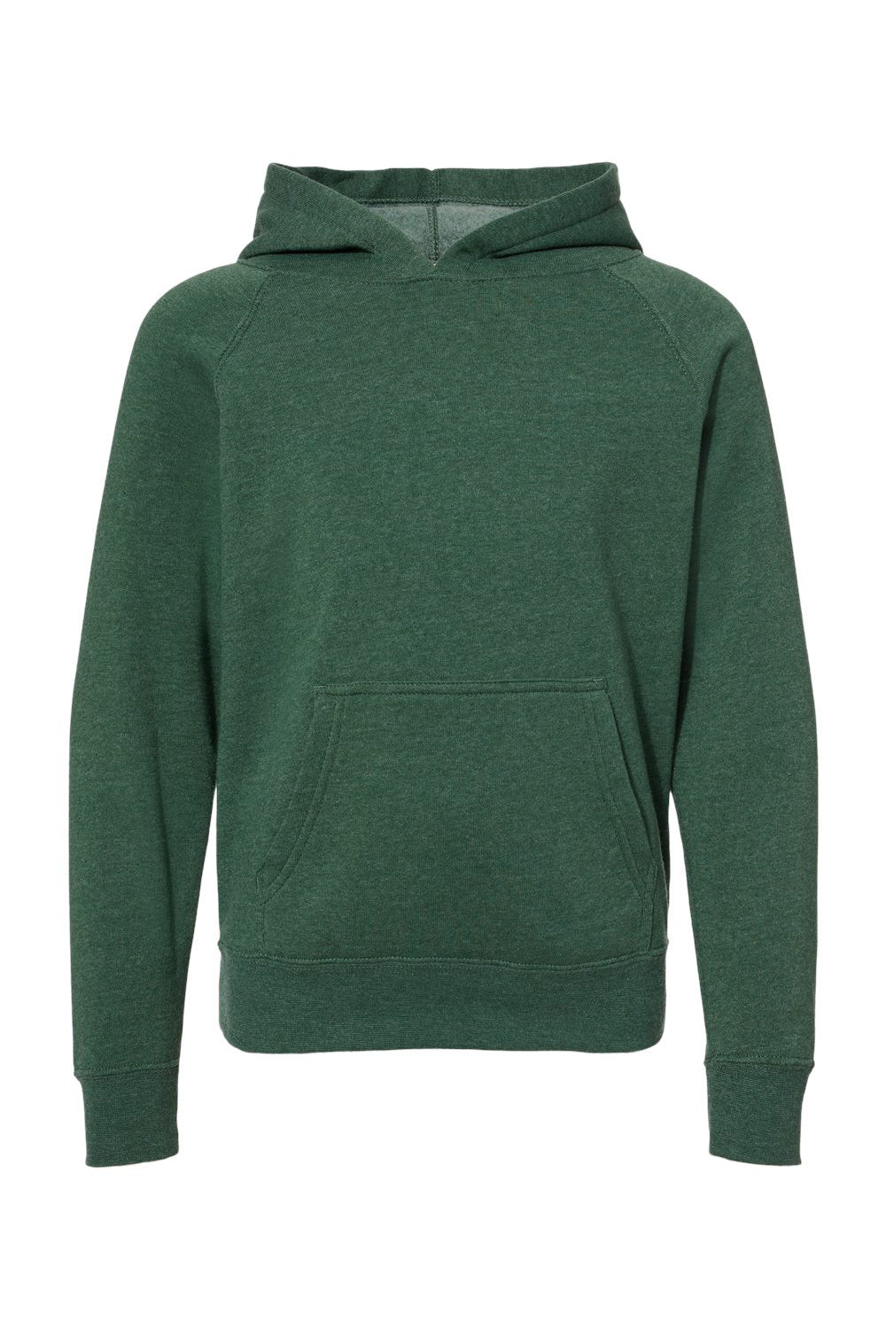 Independent Trading Co. PRM15YSB Youth Special Blend Raglan Hooded Sweatshirt Hoodie Moss Green Flat Front