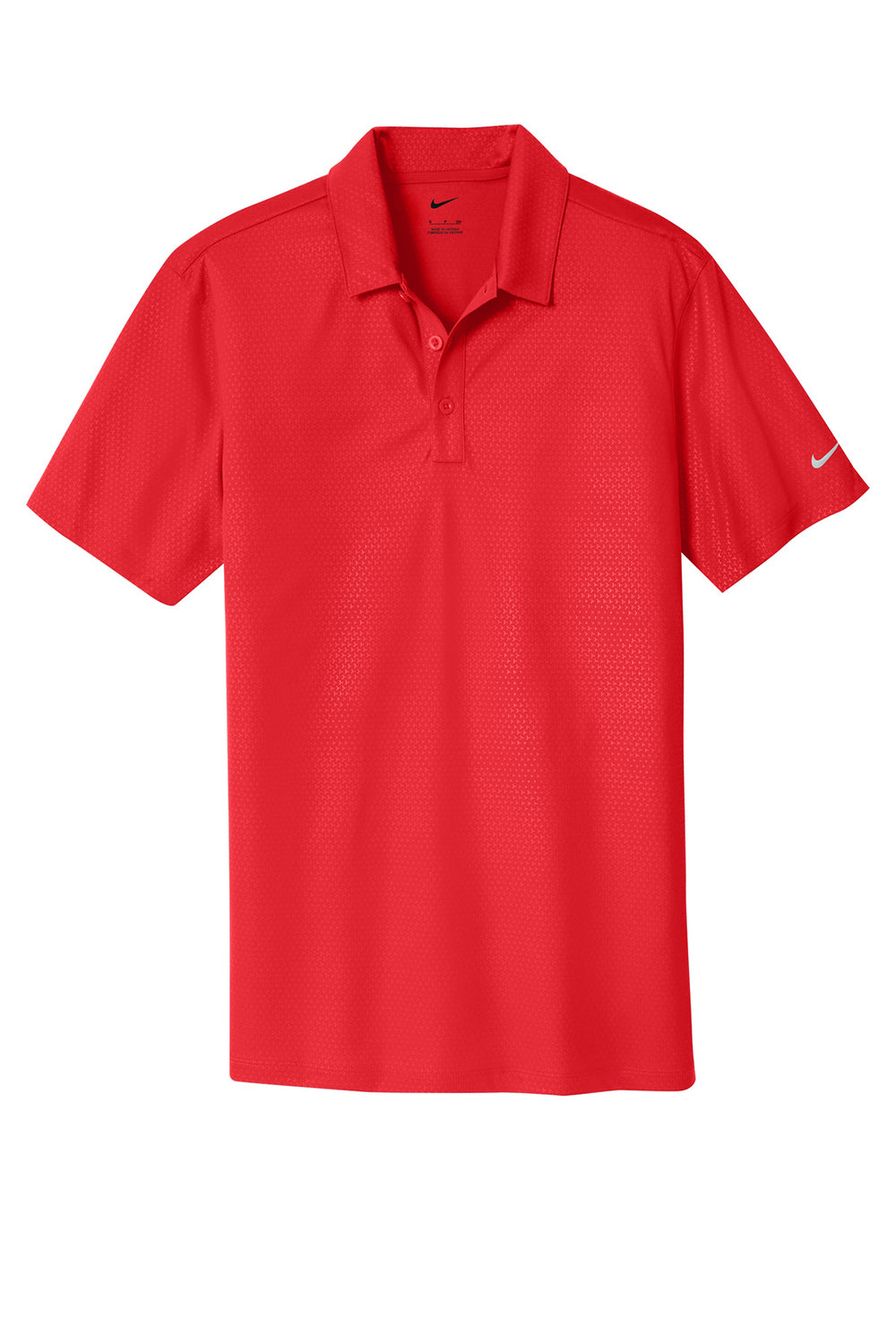 Nike 838964 Mens Dri-Fit Moisture Wicking Short Sleeve Polo Shirt University Red Flat Front