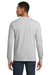 Gildan 8400/G840 Mens DryBlend Moisture Wicking Long Sleeve Crewneck T-Shirt Ash Grey Model Back