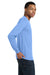 Gildan 8400/G840 Mens DryBlend Moisture Wicking Long Sleeve Crewneck T-Shirt Carolina Blue Model Side